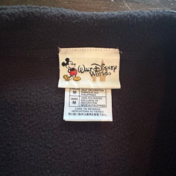 ⭐️ Walt Disney World Black Fleece Pull Over Sweatshirt Mickey Mouse Women's M - Picture 8 of 10